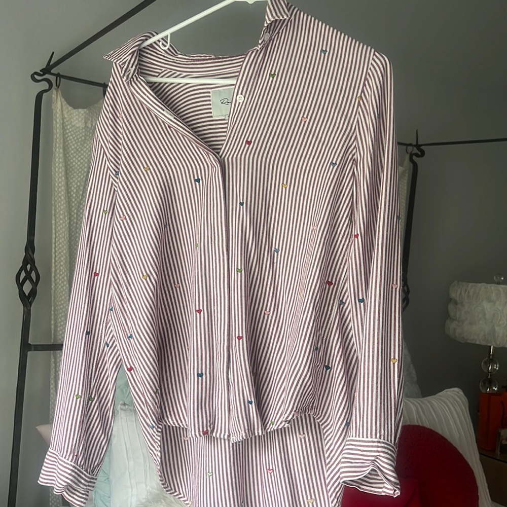 Rails Embroidered Heart Blouse - image 1